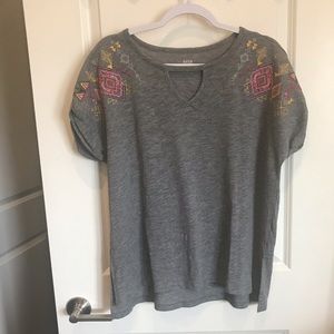 a.n.a Embroidered Shoulder Top